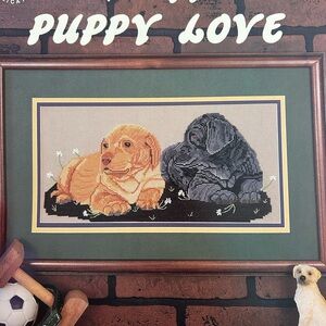 4/$50 Puppy Love Cross Stitch Art pattern book 🪡